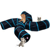 EGETOTA S4 cat tunnel black blue collapsible for easy storage