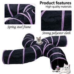 EGETOTA tunnel material shows tear-resistant nylon and soft polyester for durability.