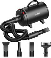EGFKI Dog-Hair-Dryer front view highlights powerful 5.2 HP airflow for fast grooming