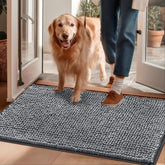 EHEYCIGA super absorbent dog door mat at front door traps mud and moisture.