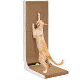 EHEYCIGA cardboard cat scratcher 32in overall view shows durable indoor scratching surface for furniture protection.