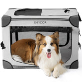 EHEYCIGA collapsible dog crate front view shows sturdy 30-inch frame for secure containment.