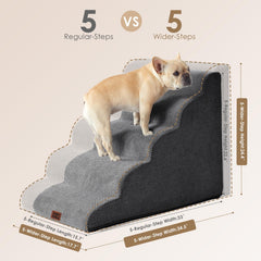 EHEYCIGA curved dog stairs low-angle slope supports gentle movement.