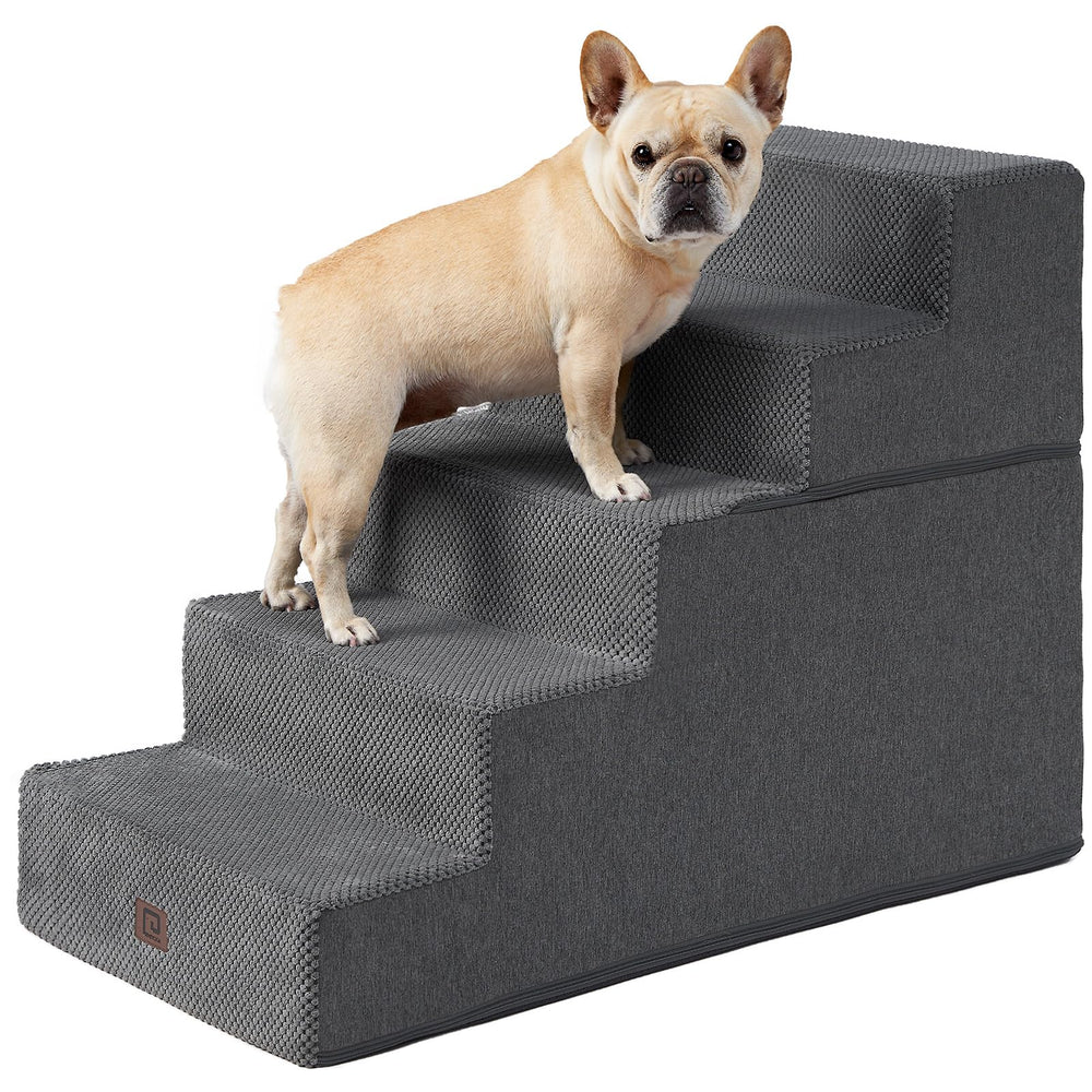 EHEYCIGA dog stairs 25in height with five steps for easy bed access.