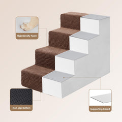 EHEYCIGA dog stairs 3-step compact setup for low furniture access