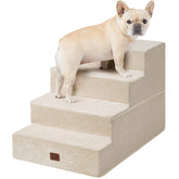 EHEYCIGA dog stairs for bed, 20-inch height, 4-step design helps pets access higher beds.