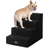 EHEYCIGA dog stairs positioned at a bed edge offer easy access for small pets.