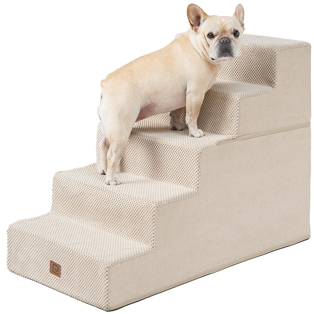 EHEYCIGA dog stairs sit at a bed edge for easy, safe access.