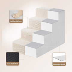 EHEYCIGA dog stairs foldable compact design for easy storage