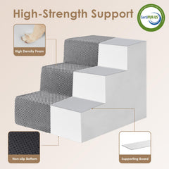 EHEYCIGA dog stairs folded-bed mode shows compact storage.