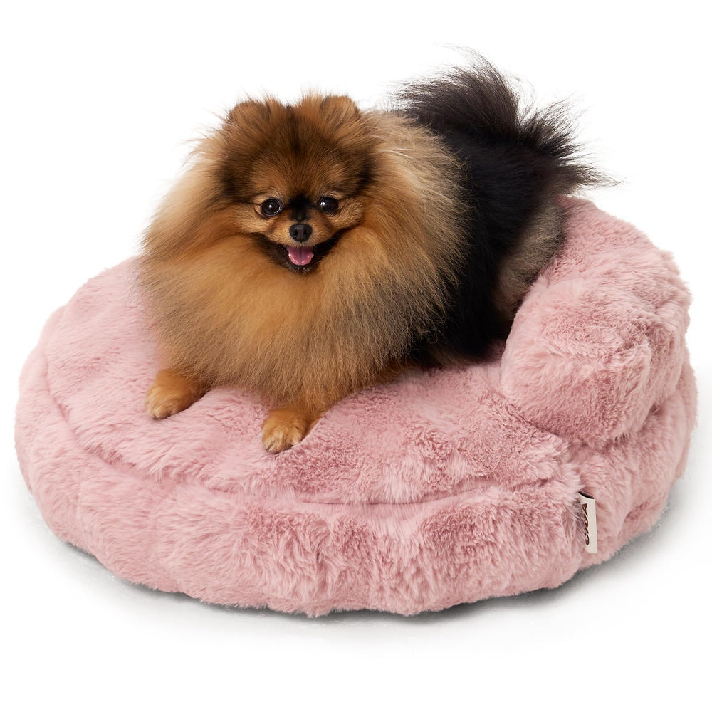 EHEYCIGA extra-small dog bed pink cover offers cozy, compact comfort for small pets.