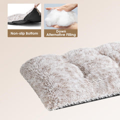 EHEYCIGA fluffy dog bed showing down-alternative filling for airy softness.