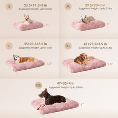 EHEYCIGA Fluffy XXL Dog Crate Pad breathable down-alternative fill for airy coziness.