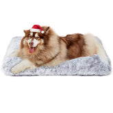 EHEYCIGA fluffy XXL dog crate pad closeup fur for soft comfort and security.