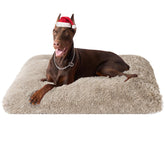 EHEYCIGA fluffy XXL dog crate pad close-up fur for plush comfort.