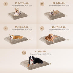 EHEYCIGA fluffy XXL dog crate pad inside crate for cozy naps.