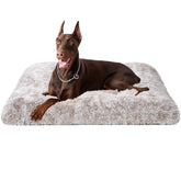 EHEYCIGA fluffy XXL dog crate pad top view for plush secure rest in crates