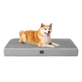 EHEYCIGA memory foam dog bed 35x23 in gray with orthopedic support for comfortable lounging