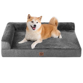 EHEYCIGA memory foam dog bed with egg-crate top for elder dogs comfort.