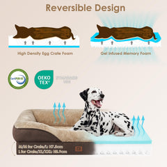 EHEYCIGA memory foam bed with bolster side view highlights neck support
