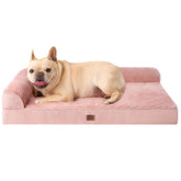 EHEYCIGA memory-foam-dog-bed-lshaped-design offers neck and head support for cozy naps.