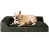 EHEYCIGA memory foam dog bed with L-shaped design for neck support.