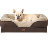EHEYCIGA memory foam dog bed top view shows a supportive, pressure-relieving surface.