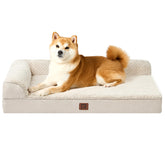EHEYCIGA memory foam dog bed top view showing plush surface for cozy naps