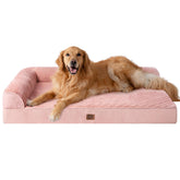 EHEYCIGA memory-foam-dog-bed-xl angled view shows orthopedic support for night-long comfort