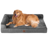 EHEYCIGA XL dog bed with egg crate foam for comfortable pressure relief.