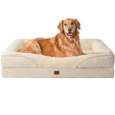 EHEYCIGA memory foam XL dog bed front view demonstrates supportive comfort for large breeds