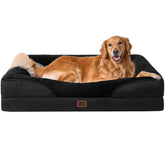 EHEYCIGA memory-foam-xl-dog-bed top view highlights plush surface for XL dogs