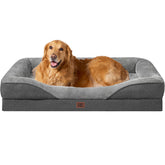EHEYCIGA memory foam XL dog bed top view shows plush surface for comfort