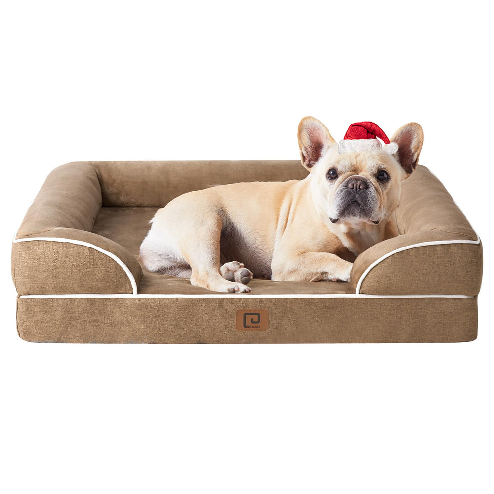 EHEYCIGA orthopedic bed memory foam close-up highlights joint-supporting comfort