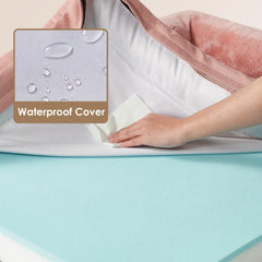 EHEYCIGA bed memory foam with egg-crate pattern distributes weight for comfort.
