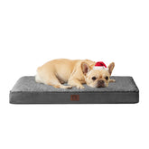 EHEYCIGA orthopedic dog bed close-up shows 3.5-inch egg-crate foam support