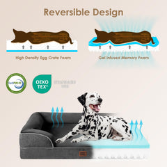 EHEYCIGA egg-crate memory foam layer provides even pressure relief.