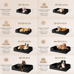 EHEYCIGA dog-bed egg-crate-foam image illustrates even pressure relief for seniors