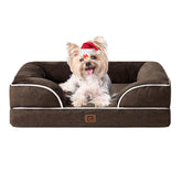 EHEYCIGA orthopedic dog bed front view showing memory foam for joint comfort