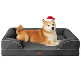 EHEYCIGA orthopedic dog bed top view highlights memory foam comfort for joint support.