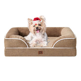 EHEYCIGA orthopedic dog bed front view with memory foam supports small dogs.