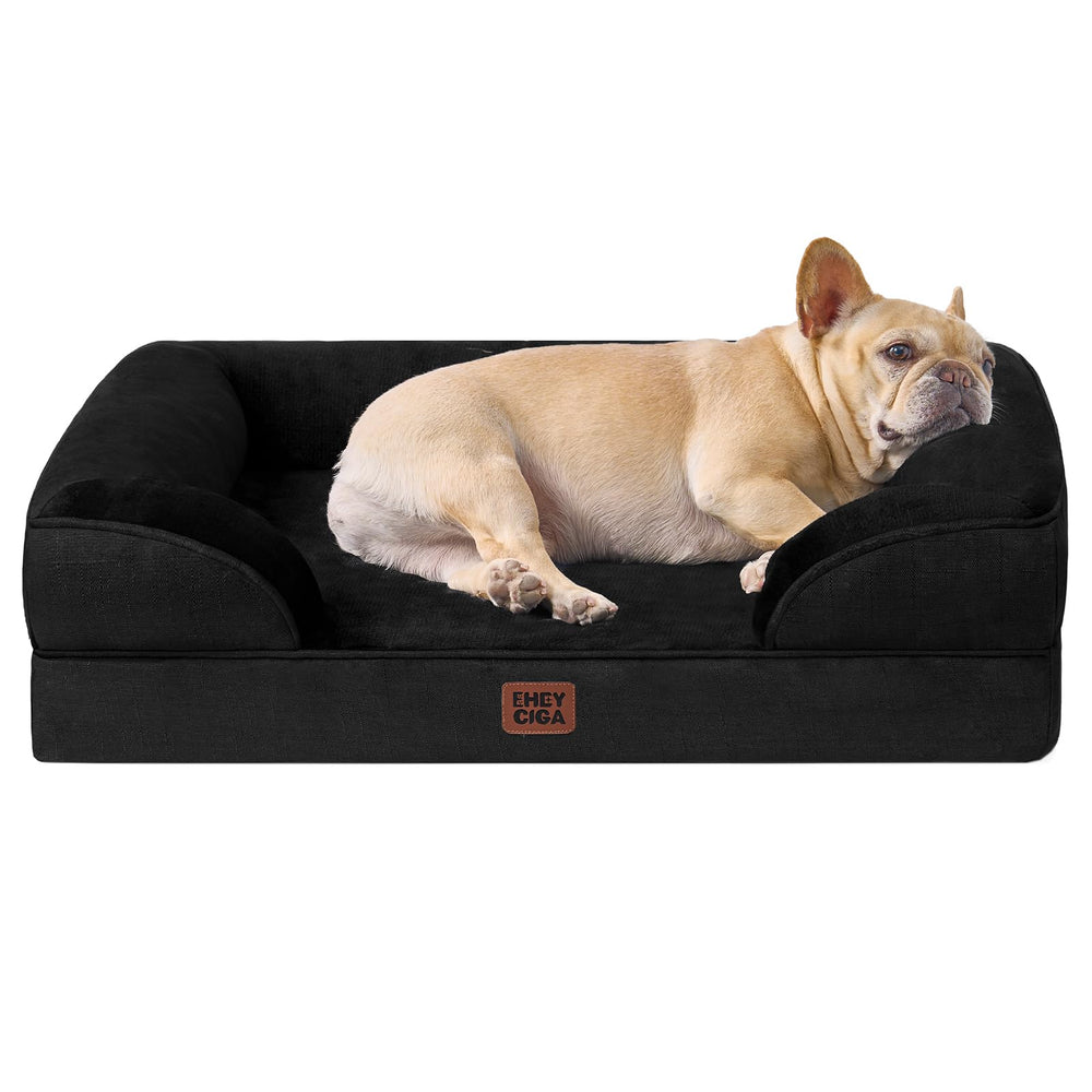 EHEYCIGA orthopedic dog bed memory foam top view showing supportive surface