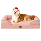 EHEYCIGA orthopedic bed top view shows memory foam for even support.