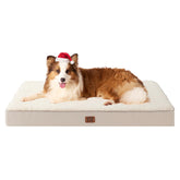EHEYCIGA orthopedic XL dog bed camel in crate offers comfy crate-ready support