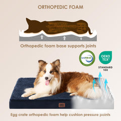 EHEYCIGA bed with egg-crate foam cushioning for support.