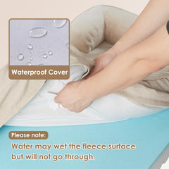 EHEYCIGA orthopedic XL dog bed egg-crate-foam detail emphasizing even pressure relief.