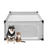 EHEYCIGA puppy playpen 42x42x26 without top cover shows flexible indoor setup for a safe space.