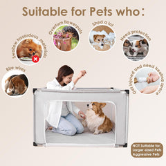 EHEYCIGA puppy playpen outdoor-use image illustrates portable, versatile fencing for pets.