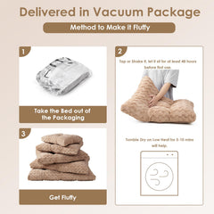 EHEYCIGA Washable Dog Crate Bed camel reversible surface; two-season comfort.