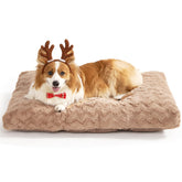 EHEYCIGA washable dog crate bed front view delivers roomy comfort for large dogs.